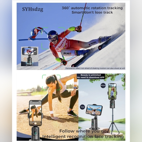 360° Smart Shooting Gimbal - Black - Picture 5 of 6